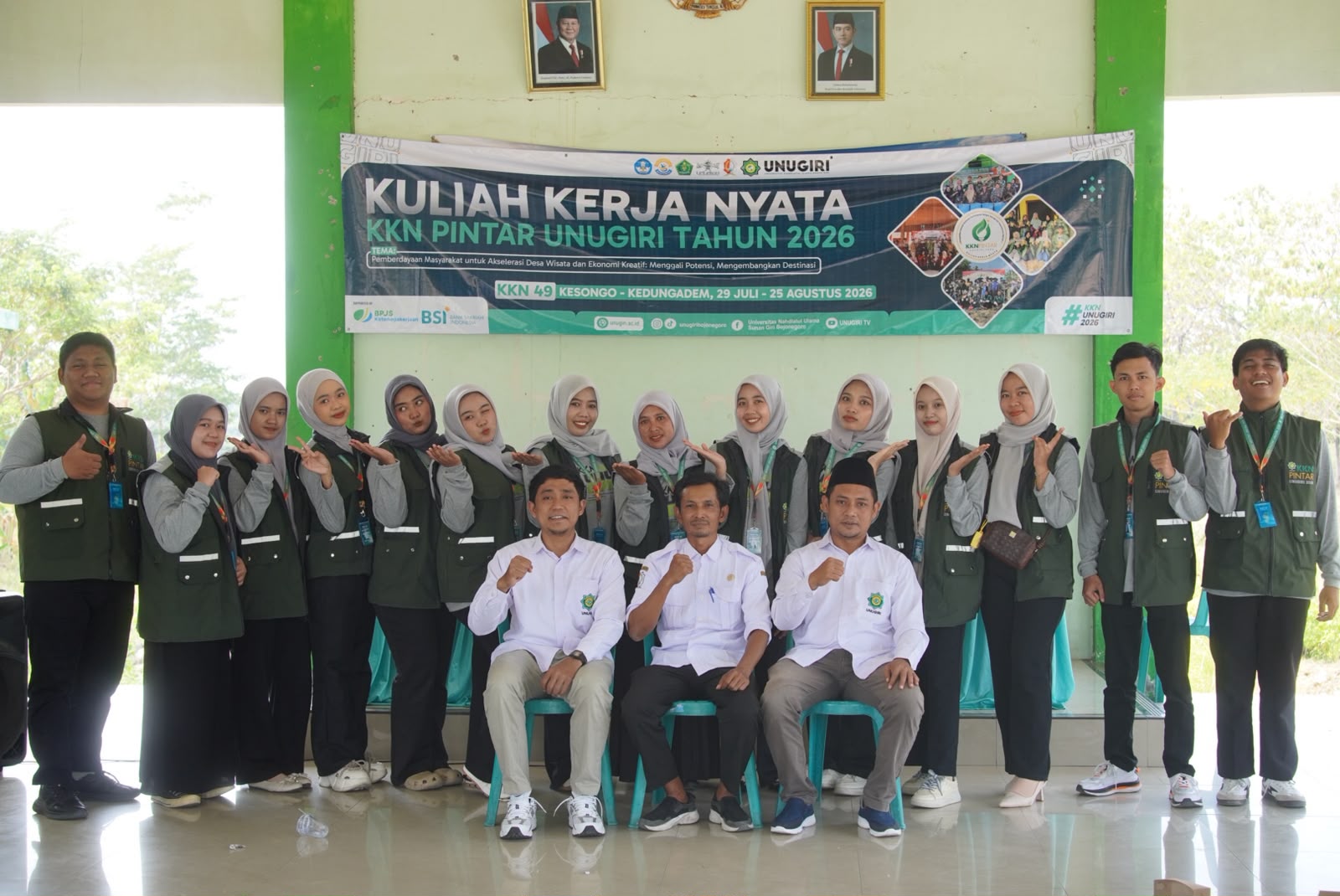 Pembukaan KKN PINTAR 49 Unugiri Resmi Digelar di Balai Desa Kesongo